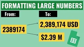 CUSTOM NUMBER FORMATTING OF MILLIONS IN GOOGLE SHEETS