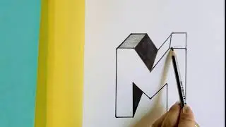 LETRA M - SOMBREADO GRISES