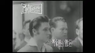 1956 Elvis Presley in Court for an Assault Charge (Silent)