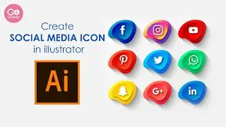 Create SOCIAL MEDIA ICON in illustrator- Adobe Illustrator Tutorial in Hindi