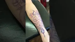 Full Snake design  Leg Tattoo