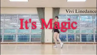 [중급] It's Magic - Line Dance | Choreo Ria Vos | Intermediate | 비비라인댄스