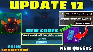 [UPDATE 12] *NEW CODES* Completing ALL QUESTS + FREE COSMIC in Anime Champions Simulator~Roblox