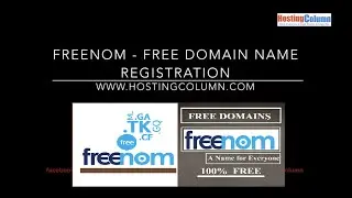 Freenom | 100% Free Domain Name Registration | Hosting Column