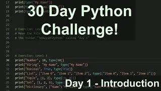 30 Days of Python - Day 1