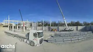 Construcción nave industrial (timelapse 2K)