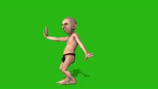 CHROMA KEY GREEN SCREEN CARTOON 3D GUY FUNNY DANCE !!!by Romania 3D CG Channel