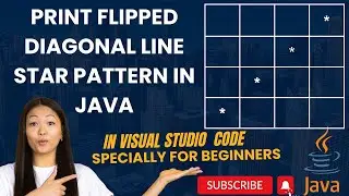 10. How to Print Flipped Diagonal Line Star Pattern in Java in Visual Studio Code