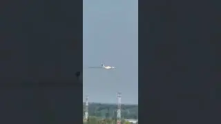 Момент падения военного самолёта в Подмосковье