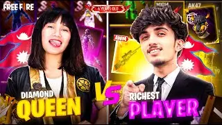 Free Fire Diamond Queen Vs Richest Nepal Player 