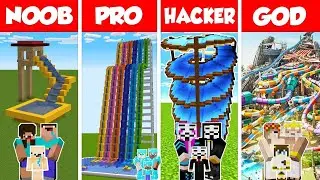 Minecraft NOOB vs PRO vs HACKER vs GOD WATER PARK #trending #shorts