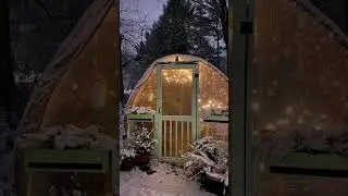 Lovely snowfall and a bright night sky.💚