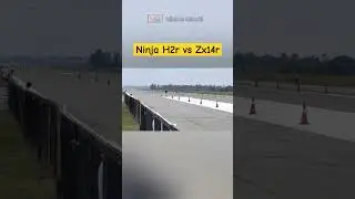 Kawasaki H2r vs Zx14r drag race 🔥#shorts #ninjah2r #zx14r #zx10r #dragrace #kawasaki #race