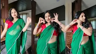 Pinkyvlogs  ready with me 💗 Green saree maroon blouse 💗 jeweller collection 💕 Saree Fashion style