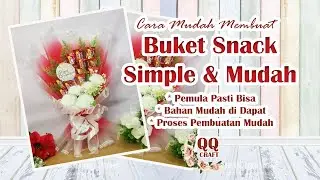 Cara Mudah Membuat Buket Snack Beng-beng Mix Bunga Artificial, Pemula Pasti Bisa #tutorialbuket