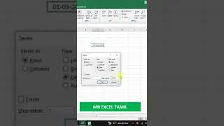 Excel Series Option Tutorial: How to Fill Dates in a Row Automatically Tutorial in Tamil