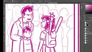 Yuna and Kawachan Comic - Book 4 Page Inking Livesteam (Part 2)