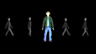 Pixel art timelapse | Creating a character walk animation