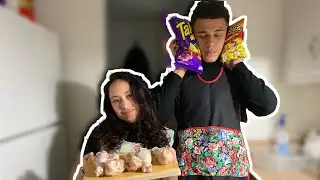 HOW TO MAKE FRIED FLAMIN’ HOT CHEETOS & TAKIS CHICKEN WINGS | COOKING WITH JD AND STEPH