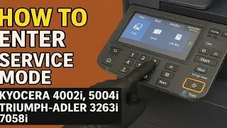 How to enter the service mode in Kyocera 4002i,5004i and Triumph Adler 3263i,7058i photocopier