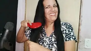 Asmr-caseiro SPA escovando cabelo até dormir 🥱🤤😴