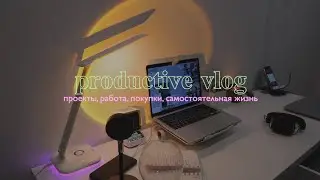 ПРОДУКТИВНЫЙ ВЛОГ // живу одна, работа, проекты, покупки 🌨