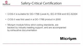 MPLAB® Harmony Third-Party Partners – µC/OS RTOS (Micrium)