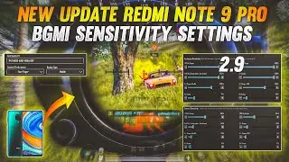 REDMI NOTE 9 PRO BGMI SENSITIVITY🔥NEW UPDATE 2.9 BGMI SENSITIVITY CODE | NOTE 9 PRO BGMI TEST
