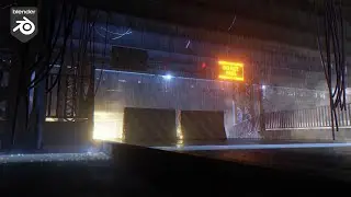 Blender Cyberpunk Street - Timelapse