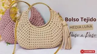 Half moon bag | Crochet fabric / double low stitch / Trend / Step by step