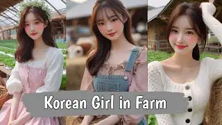 Korean girl in Farm look book | cute Korean girl in fram | cute girl in farm