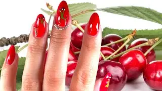CHERRY NAIL ART | Gel Mani w/ Bling | Mani Bisshhh