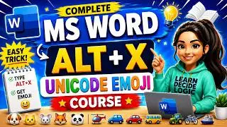 MS Word ALT + X Unicode Emoji Complete Guide 🚀