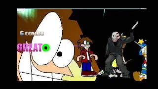 mugen Donald Duck & Weird AI vs Opera Elmer & Jason mugen battle 162