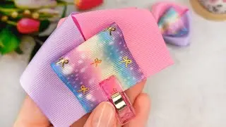 Super Simple but really cute Ribbon Bow 🎀: How to make Hair bows from ribbon