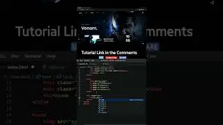 🔥🔥 Venom Landing Page #coding #html #css #websitedesign #htmltutorial #landingpage #frontend #venom