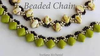 Beaded Chains Silky Beads Цепочки из 6x6mm камней