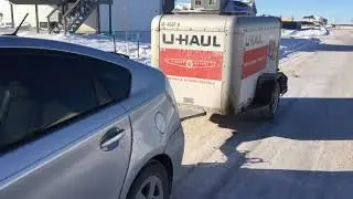 Toyota Prius tows loaded 4x8 Uhaul trailer 1300 miles