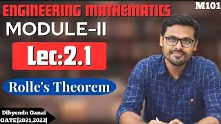 Lec_2.1_Rolle's Theorem | Single variable Calculus