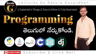 Programming tutorials in Telugu | python | Java | C