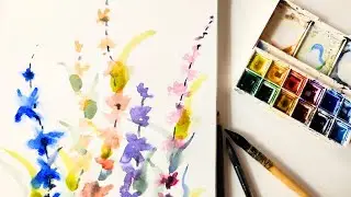 Aquarelle facile pour débutants: fleurs champêtres inratables