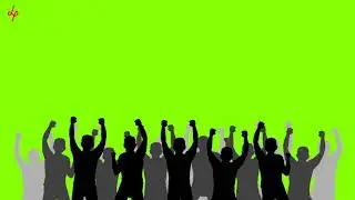 Crowd silhouettes | green screen animation