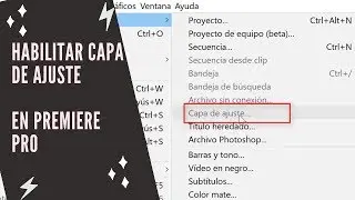 Solución capa de ajuste no disponible en Premiere Pro
