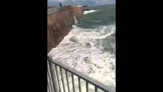 Woeste zee bij Vlissingen zomer 2014