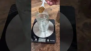 Mixing hide glue for a #bass repair. #luthier #luthiery #bassrepair #guitarrepair #guitartech