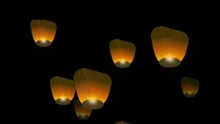3d glowing lanterns animation by HTML and CSS only 