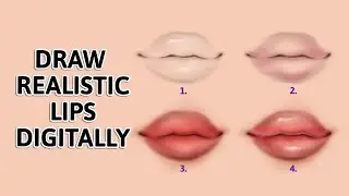 How To Draw Realistic Lips Digitally | Step by Step Tutorial | Follow Along
