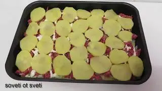 КАРТОШКА с МЯСНЫМ ФАРШЕМ. Картошка по Французски  Быстро и Вкусно!