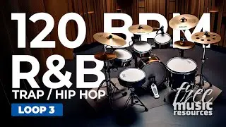 120 BPM 4/4 🥁 R&B DRUM LOOP #3 | Drum for Hip Hop Producers - 808 Type Beat