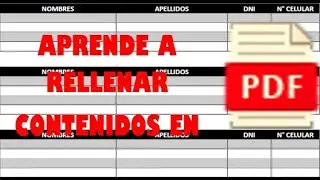 📝📰📝COMO AGREGAR Ó RELLENAR CONTENIDOS O TEXTOS EN PDF📝📰📝